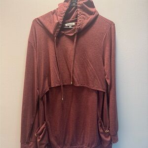 Gibson Women's Maroon Drawstring Hoodie
